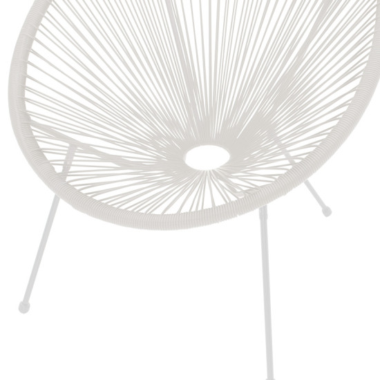 Πολυθρόνα Acapulco μεταλλο-pe rattan σε λευκή απόχρωση 68.5x74.5x84εκ **