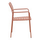 Πολυθρόνα Deraby στοιβαζόμενη terracotta μέταλλο 56x45.5x83εκ **