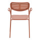 Πολυθρόνα Deraby στοιβαζόμενη terracotta μέταλλο 56x45.5x83εκ **