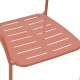 Πολυθρόνα Deraby στοιβαζόμενη terracotta μέταλλο 56x45.5x83εκ **