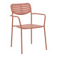 Πολυθρόνα Deraby στοιβαζόμενη terracotta μέταλλο 56x45.5x83εκ **