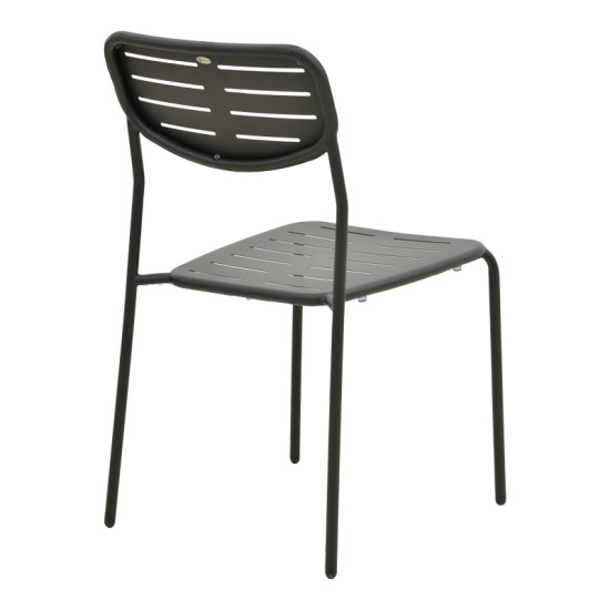 Καρέκλα Deraby στοιβαζόμενη μαύρο μέταλλο 52.5x45.5x83εκ **