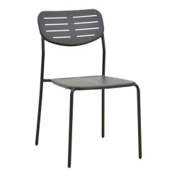 Καρέκλα Deraby στοιβαζόμενη μαύρο μέταλλο 52.5x45.5x83εκ **