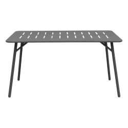 Τραπέζι Moraja μαύρο μέταλλο 140x80x72εκ ** Τραπέζι Moraja μαύρο μέταλλο 140x80x72εκ **
