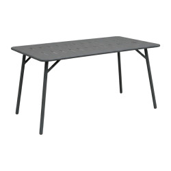 Τραπέζι Moraja μαύρο μέταλλο 140x80x72εκ **
