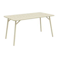 Τραπέζι Moraja κρεμ μέταλλο 140x80x72εκ **