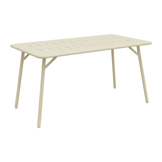 Τραπέζι Moraja κρεμ μέταλλο 140x80x72εκ **
