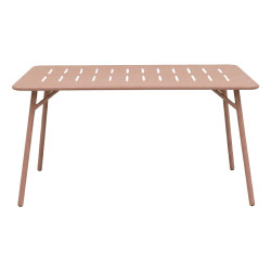 Τραπέζι Moraja terracotta μέταλλο 140x80x72εκ ** Τραπέζι Moraja terracotta μέταλλο 140x80x72εκ **