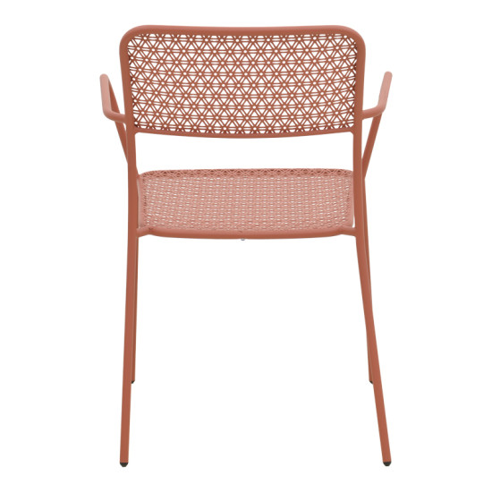 Πολυθρόνα Federal στοιβαζόμενη terracotta μέταλλο 57x58x81.5εκ ** Πολυθρόνα Federal στοιβαζόμενη terracotta μέταλλο 57x58x81.5εκ **