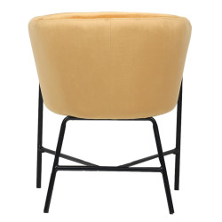 Πολυθρόνα Julia βελούδο κίτρινο 61x57x74εκ ** Πολυθρόνα Julia βελούδο κίτρινο 61x57x74εκ **