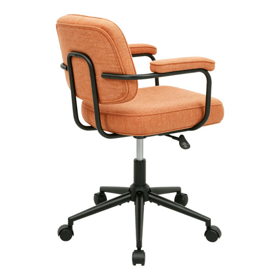Καρέκλα γραφείου Leberta terracotta ύφασμα 64x63,5x86-96εκ **