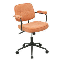 Καρέκλα γραφείου Leberta terracotta ύφασμα 64x63,5x86-96εκ **