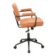 Καρέκλα γραφείου Leberta terracotta ύφασμα 64x63,5x86-96εκ **