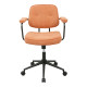 Καρέκλα γραφείου Leberta terracotta ύφασμα 64x63,5x86-96εκ **