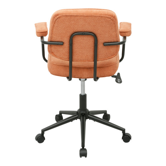 Καρέκλα γραφείου Leberta terracotta ύφασμα 64x63,5x86-96εκ **