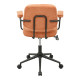 Καρέκλα γραφείου Leberta terracotta ύφασμα 64x63,5x86-96εκ **