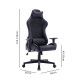 Καρέκλα γραφείου gaming Mazol pu μαύρο 66x56x135εκ