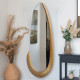 Καθρέπτης οβάλ Marly mdf σε φυσική απόχρωση 50.5x4x127εκ **