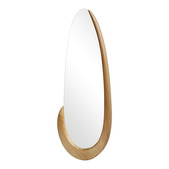 Καθρέπτης οβάλ Marly mdf σε φυσική απόχρωση 50.5x4x127εκ **