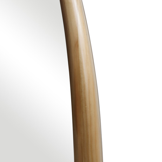 Καθρέπτης οβάλ Marly mdf σε φυσική απόχρωση 50.5x4x127εκ **