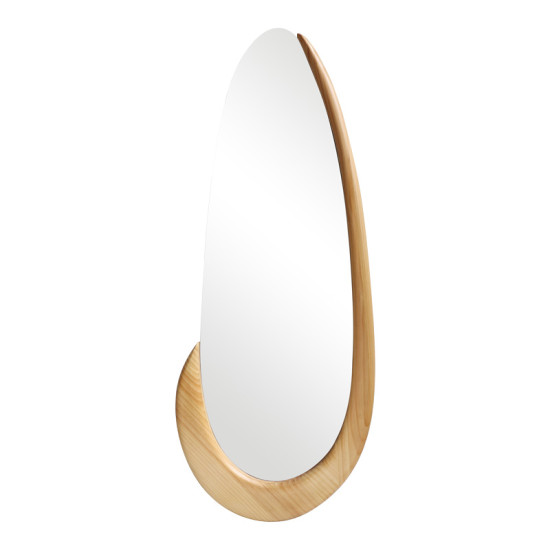 Καθρέπτης οβάλ Marly mdf σε φυσική απόχρωση 50.5x4x127εκ **