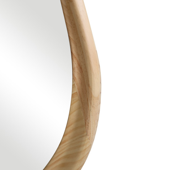Καθρέπτης οβάλ Baloa mdf σε φυσική απόχρωση 44x4x80εκ **