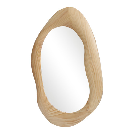 Καθρέπτης οβάλ Enola mdf σε φυσική απόχρωση 54x2.5x80εκ **