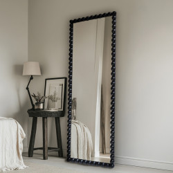 Ledalo wood mirror in black shade 45x4.5x130cm ** Ledalo wood mirror in black shade 45x4.5x130cm **