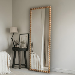 Καθρέπτης Ledalo ξύλο σε φυσική απόχρωση 45x4.5x130εκ **