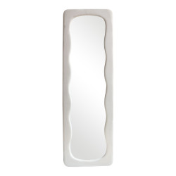 Καθρέπτης δαπέδου Lezour βελούδο σε λευκή απόχρωση 50x5x170εκ **