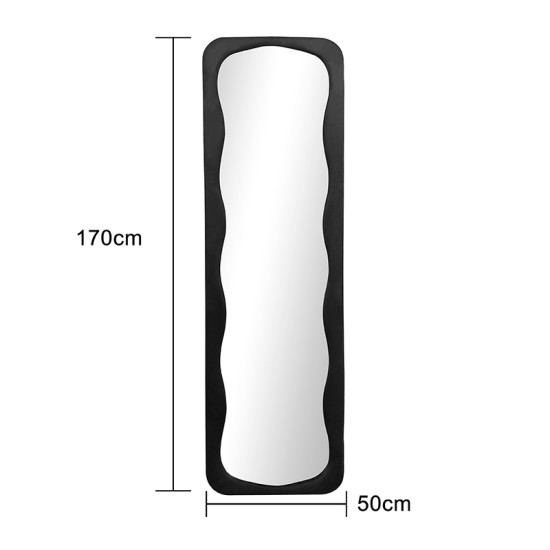 Καθρέπτης δαπέδου Lezour βελούδο σε μαύρη απόχρωση 50x5x170εκ ** Καθρέπτης δαπέδου Lezour βελούδο σε μαύρη απόχρωση 50x5x170εκ **