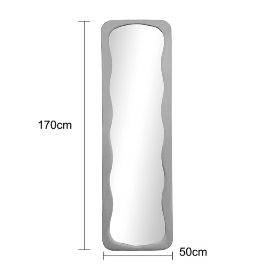 Καθρέπτης δαπέδου Lezour βελούδο σε σάπιο μήλο απόχρωση 50x5x170εκ **