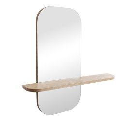 Καθρέπτης Lunaria MDF σε φυσική απόχρωση 60x11.5x60εκ **
