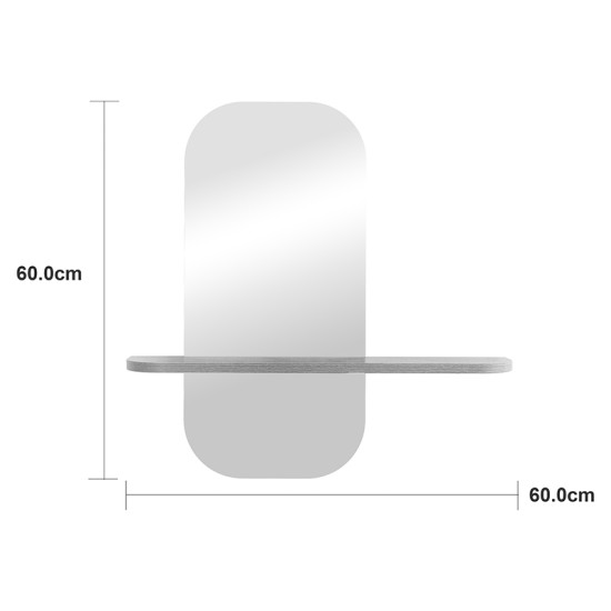 Καθρέπτης Lunaria MDF σε φυσική απόχρωση 60x11.5x60εκ ** Καθρέπτης Lunaria MDF σε φυσική απόχρωση 60x11.5x60εκ **