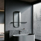 Καθρέπτης Lunaria μαύρο MDF 60x11.5x60εκ ** Καθρέπτης Lunaria μαύρο MDF 60x11.5x60εκ **