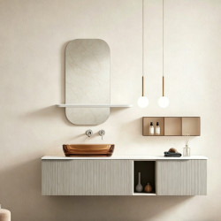 Καθρέπτης Lunaria λευκό MDF 60x11.5x60εκ **