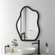 Καθρέπτης Evanthia μαύρο MDF 36x1.2x56 εκ **