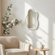 Καθρέπτης Evanthia λευκό MDF 36x1.2x56 εκ **