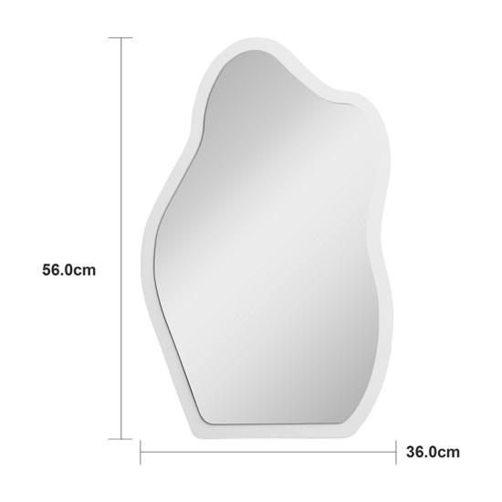 Καθρέπτης Evanthia λευκό MDF 36x1.2x56 εκ **