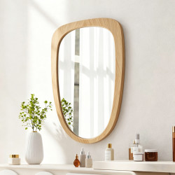 Καθρέπτης Phaedra MDF σε φυσική απόχρωση 74x2,5x120 εκ **
