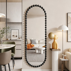 Καθρέπτης Myrtus μαύρο μέταλλο 40x2,5x160 εκ **