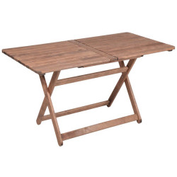 Tραπεζαρία Retto σετ 5τμχ μασίφ ξύλο οξιάς καρυδί-γκρι 120x75x71εκ **