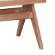 Καρέκλα Winslow ξύλο rubberwood ανοικτό καρυδί-pvc rattan φυσικό-ύφασμα γκρι - 2τμχ. **