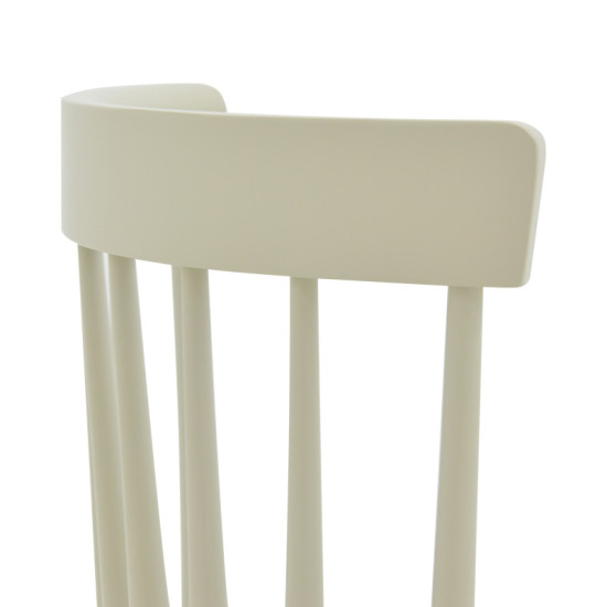 Καρέκλα Larus pakoworld φυσικό ξύλo rubberwood ανθρακί-λευκό 50x49x90εκ. - 2τμχ.