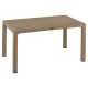 Τραπέζι Explore με UV protection PP cappucino 150x90x73.5εκ **