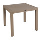 Τραπέζι Explore με UV protection PP cappucino 90x90x73.5εκ **