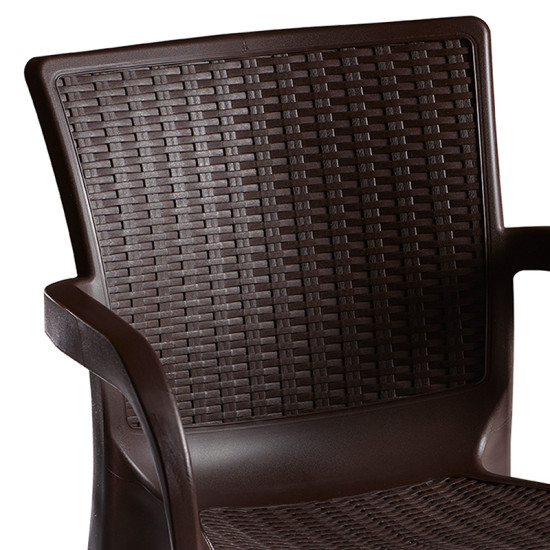 Πολυθρόνα Festive PP σκούρο καφέ **