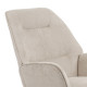 Πολυθρόνα Exultant κουνιστή ύφασμα cream-φυσικό 75x68x95εκ **