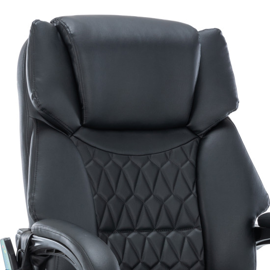 Καρέκλα γραφείου διευθυντή Thrive Premium Quality μηχανισμός massage-θερμαινόμενη πλάτη pu μαύρο **