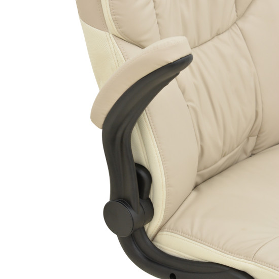 Καρέκλα γραφείου διευθυντή Stellar pu σε μπεζ-εκρού απόχρωση 70x77x110-119εκ **